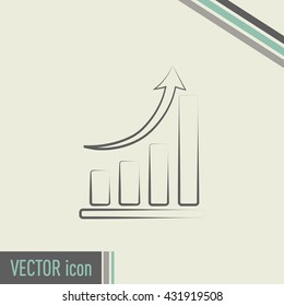 Vector icon growth diagram 