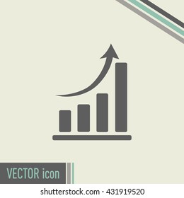 Vector icon growth diagram 