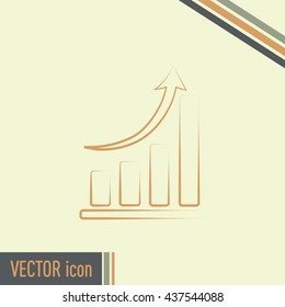 Vector icon growth diagram 