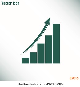 Vector icon growth diagram