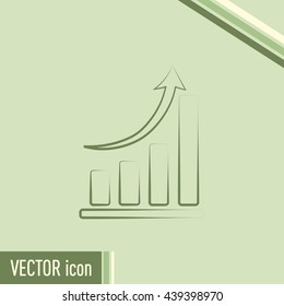 Vector icon growth diagram 