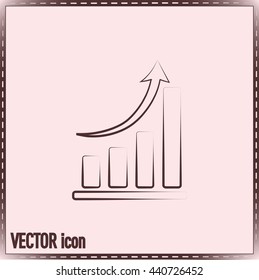 Vector icon growth diagram 