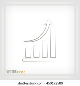 Vector icon growth diagram 