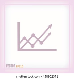 Vector icon growth diagram