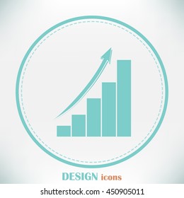 Vector icon growth diagram