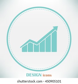 Vector icon growth diagram