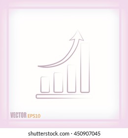 Vector icon growth diagram 