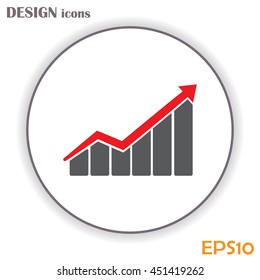 Vector icon growth diagram