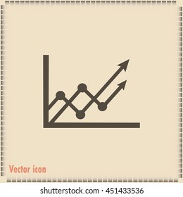 Vector icon growth diagram