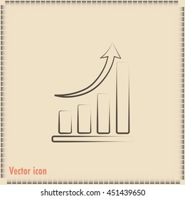 Vector icon growth diagram 