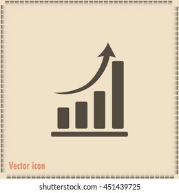 Vector icon growth diagram 