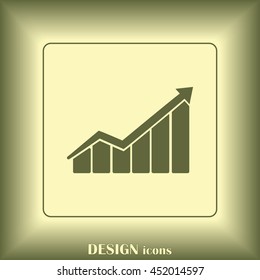 Vector icon growth diagram