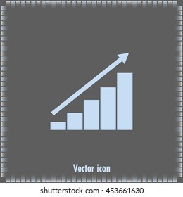 Vector icon growth diagram 
