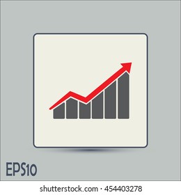 Vector icon growth diagram