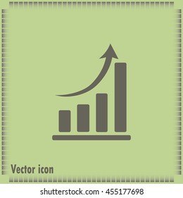 Vector icon growth diagram
