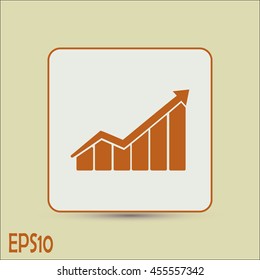 Vector icon growth diagram