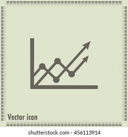 Vector icon growth diagram