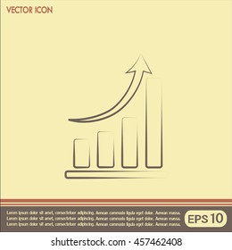 Vector icon growth diagram 