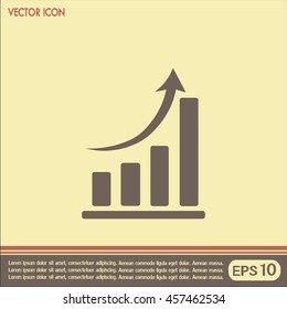 Vector icon growth diagram 