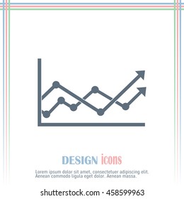 Vector icon growth diagram