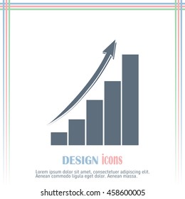 Vector icon growth diagram