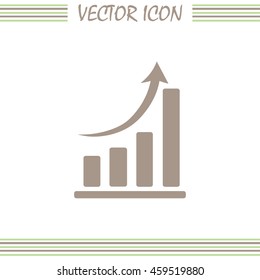 Vector icon growth diagram 
