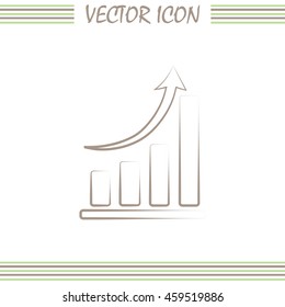 Vector icon growth diagram 