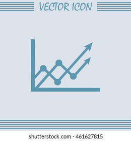 Vector icon growth diagram