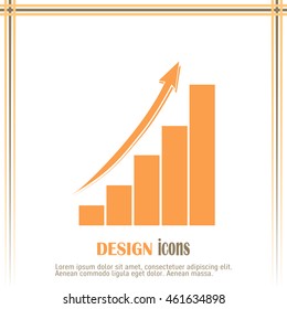 Vector icon growth diagram