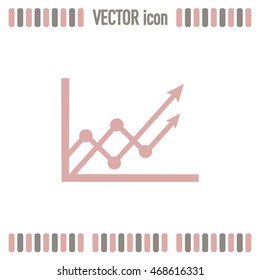 Vector icon growth diagram