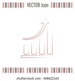 Vector icon growth diagram 