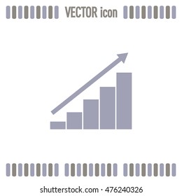 Vector icon growth diagram 