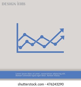 Vector icon growth diagram