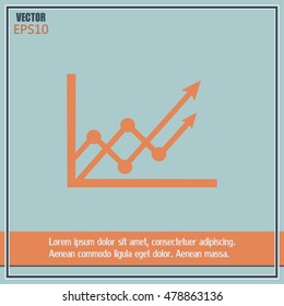 Vector icon growth diagram