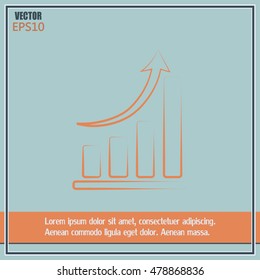 Vector icon growth diagram 