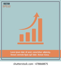Vector icon growth diagram 