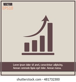 Vector icon growth diagram 