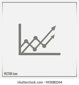 Vector icon growth diagram