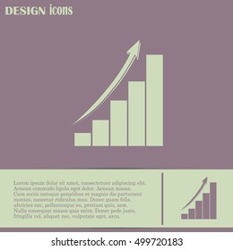 Vector icon growth diagram