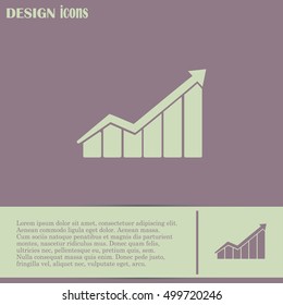 Vector icon growth diagram