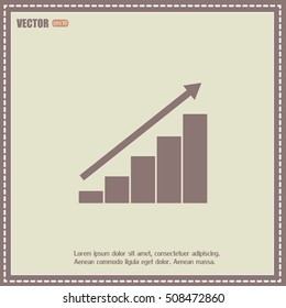 Vector icon growth diagram 