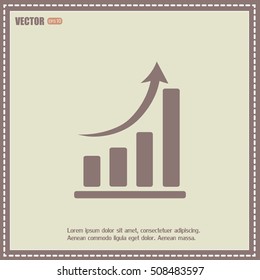 Vector icon growth diagram 