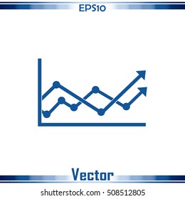 Vector icon growth diagram