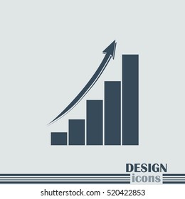 Vector icon growth diagram