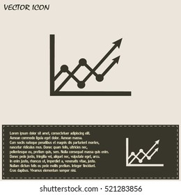Vector icon growth diagram
