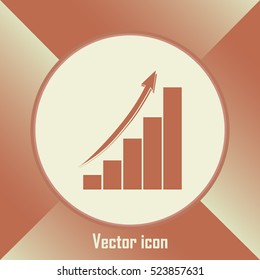 Vector icon growth diagram