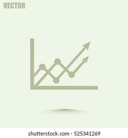 Vector icon growth diagram