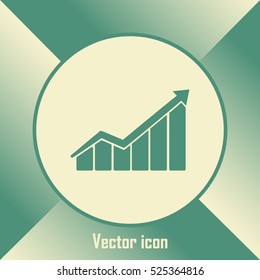 Vector icon growth diagram