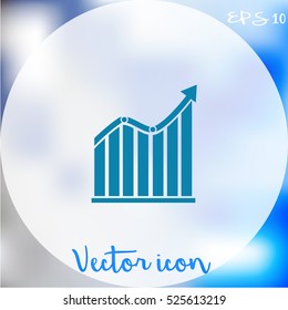 Vector icon growth diagram