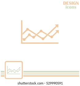 Vector icon growth diagram